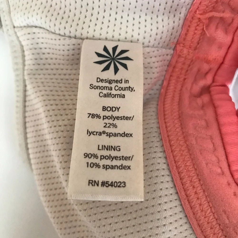 Athleta Triple Dare Sports Bra Pink Gray White Size XS XSmall._10